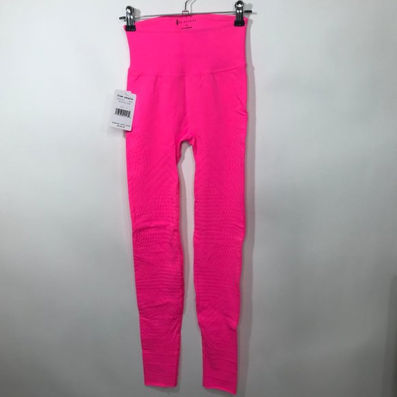 Free People NWT Self Hem Ecology Leggings Pink High Rise Seamless